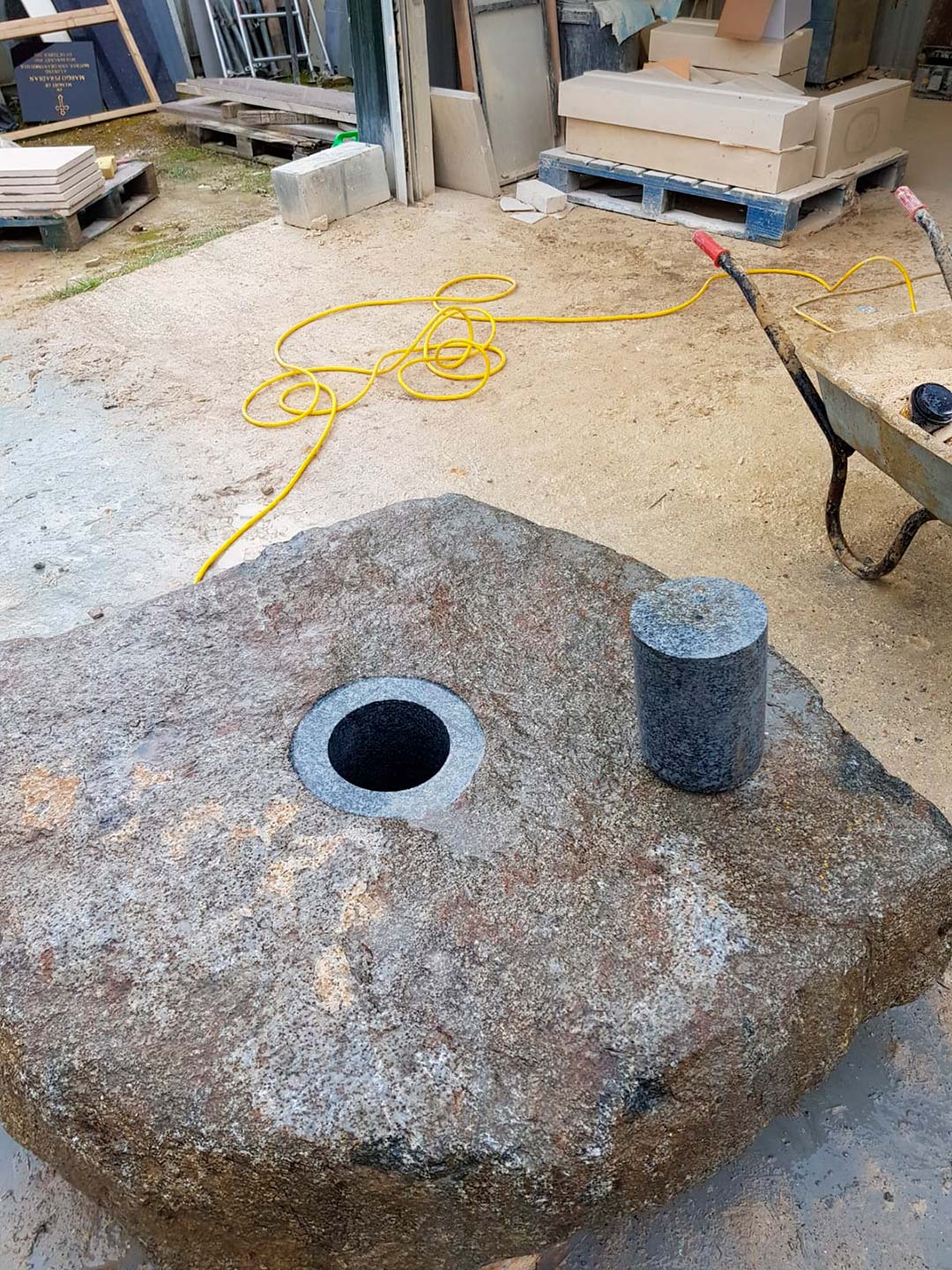 Diamond Drilling London - Diamond Core Drilled from Granite