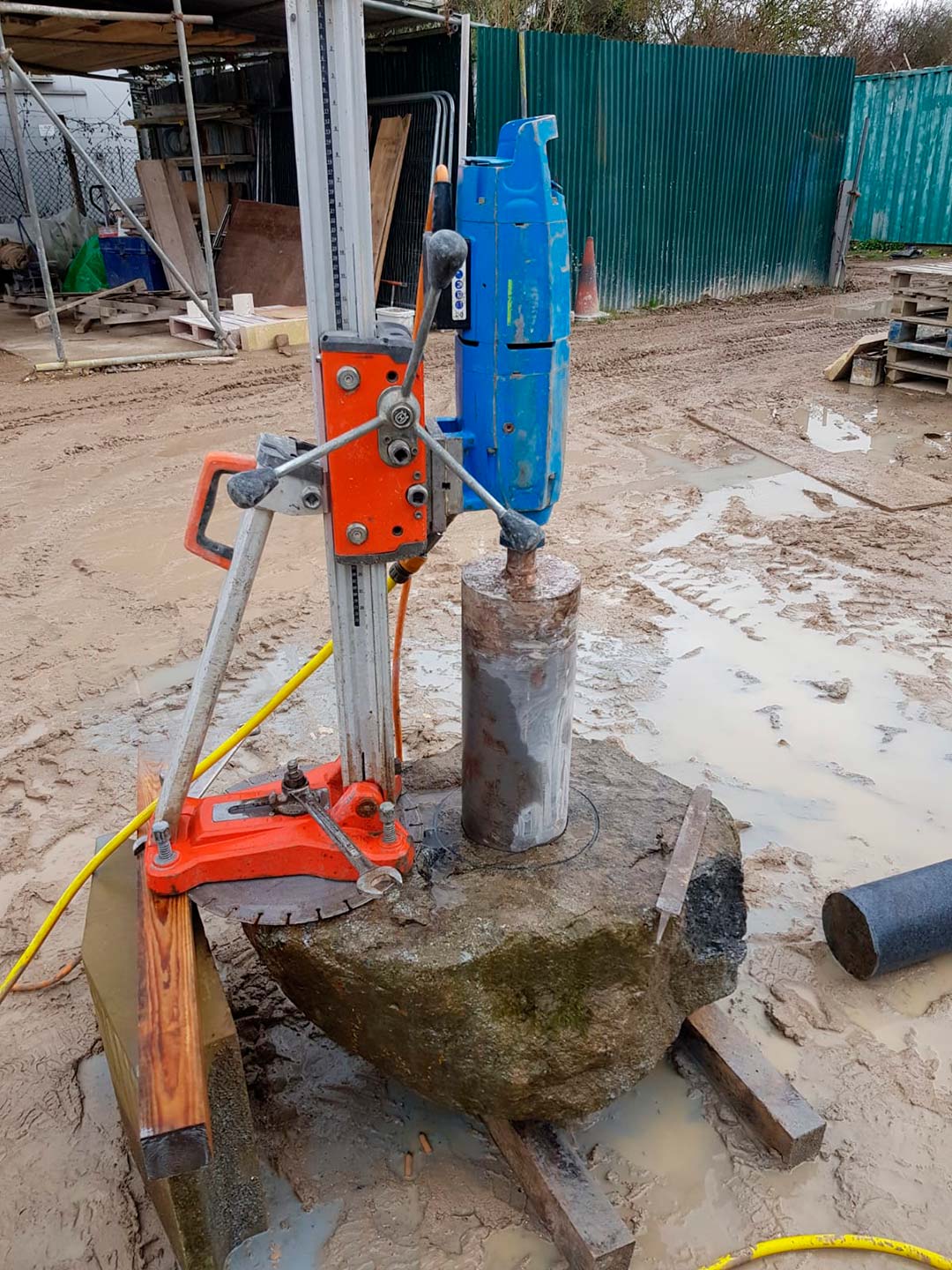 Diamond Drilling London - Diamond Core Drilling into Granite